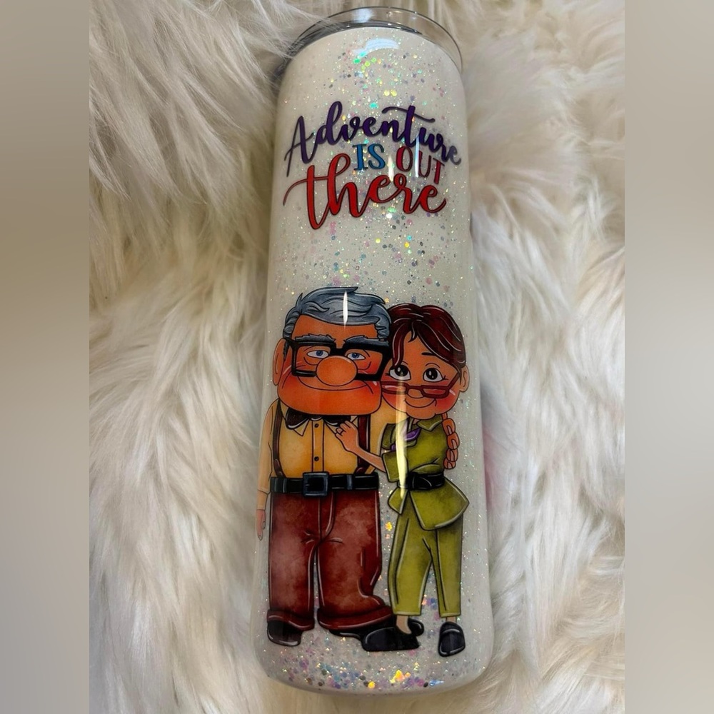 20 oz Handmade glittered Tumbler-NEW